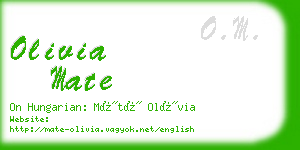 olivia mate business card